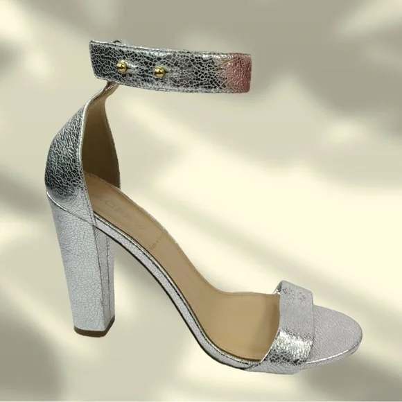 Crew Shoes Jcrew Lanie Crackled Silver Metallic Leather